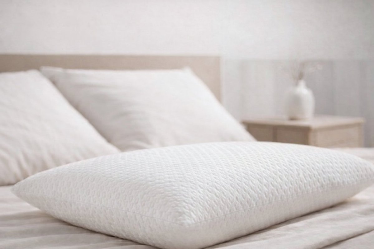 Oreiller Soft Essentiel sur lit, mousse à mémoire de forme souple pour dormeurs polyvalents